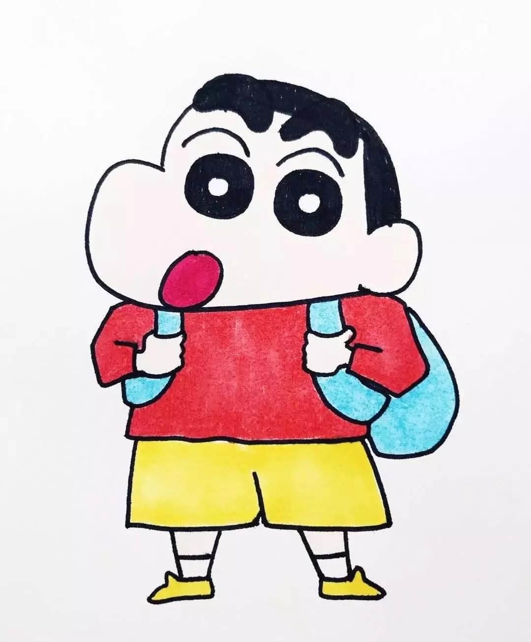 蜡笔小新简笔画图片大全 蜡笔小新简笔画图片大全颜色