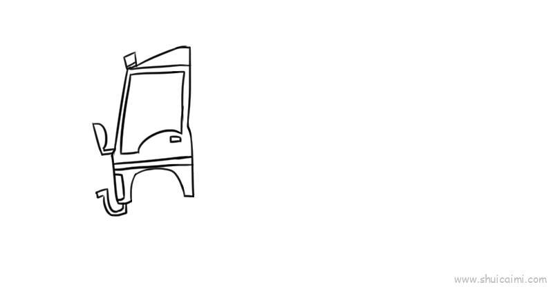 洒水车儿童画怎么画 洒水车简笔画图片