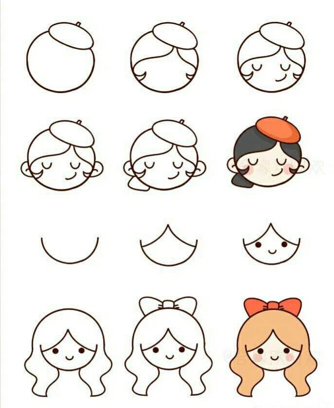 简笔画人 简笔画人物女孩可爱