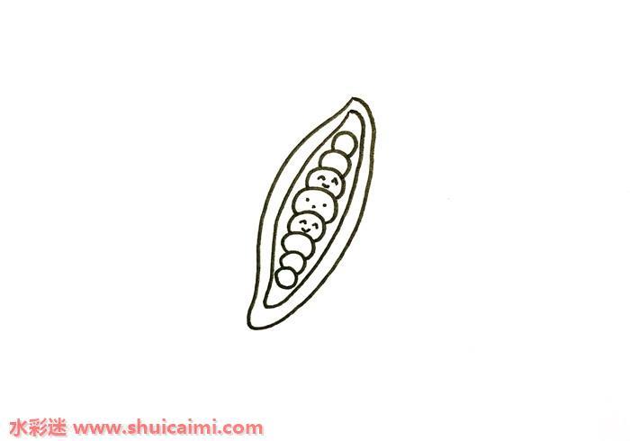 QQ红包豌豆怎么画 QQ红包豌豆简笔画图片带颜色