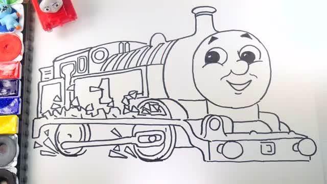 托马斯简笔画 托马斯火车简笔画