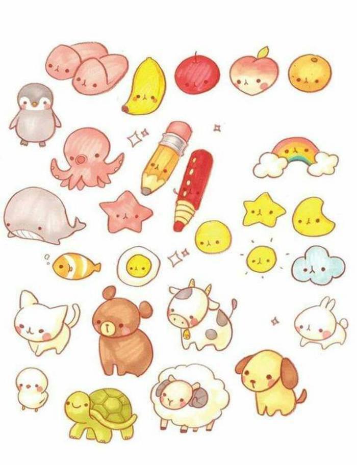 小动物简笔画大全可爱 小动物简笔画大全可爱带颜色