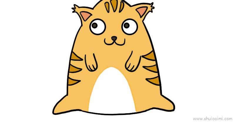 胖橘猫儿童画怎么画 胖橘猫简笔画简单又好看