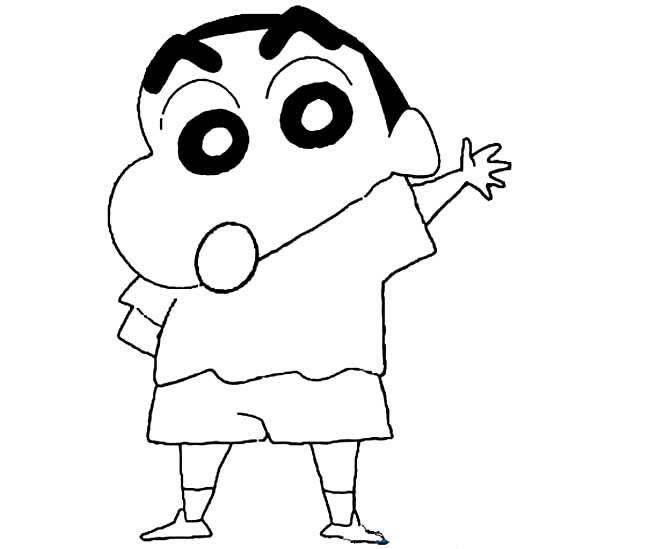 蜡笔小新简笔画图片大全 蜡笔小新简笔画图片大全颜色