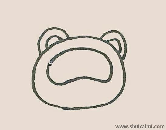可爱小熊猫彩色儿童简笔画