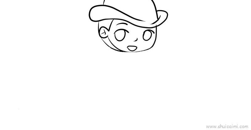 敬礼儿童画怎么画 敬礼简笔画步骤