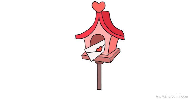 情人节爱情邮箱儿童画怎么画 情人节爱情邮箱简笔画图片大全