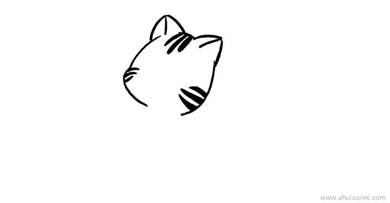 小猫乘凉儿童画怎么画 小猫乘凉简笔画图片
