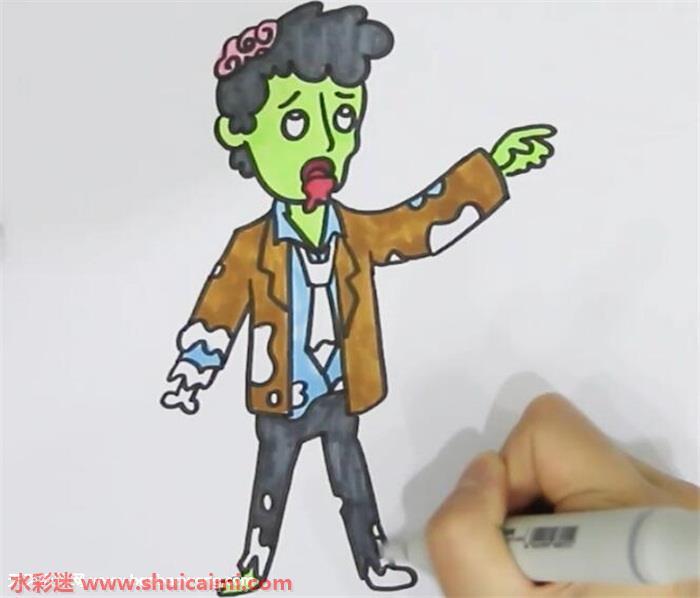 丧尸怎么画 丧尸简笔画图片