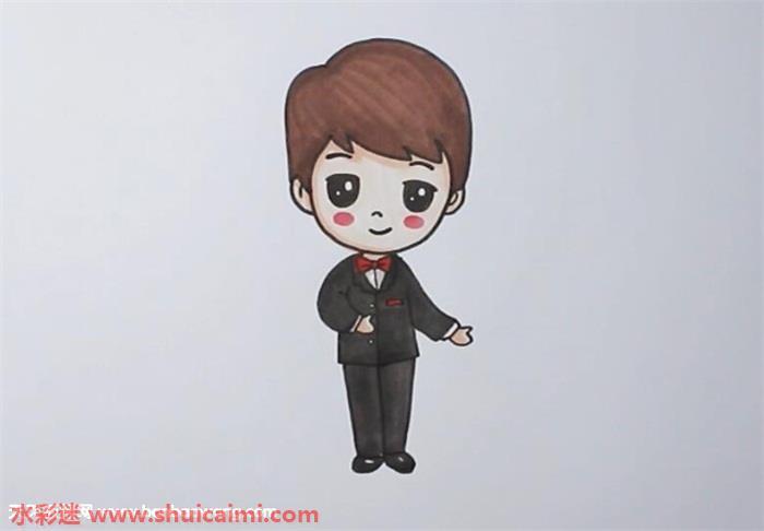 新郎简笔画怎么画图片大全彩色