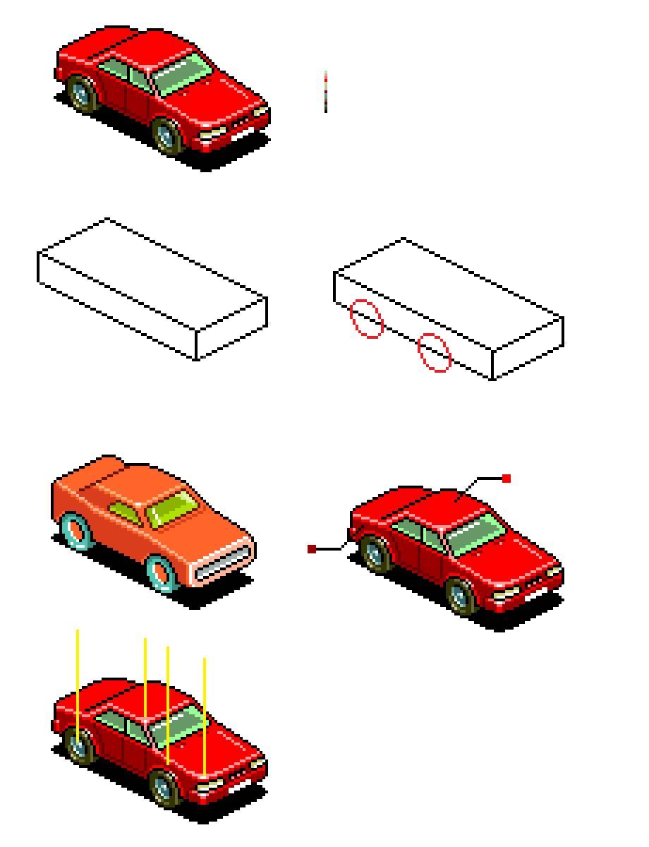 迷你乐高汽车简笔画 迷你乐高小汽车怎么画
