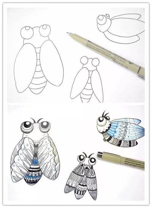 蝉简笔画 蝉简笔画图片大全