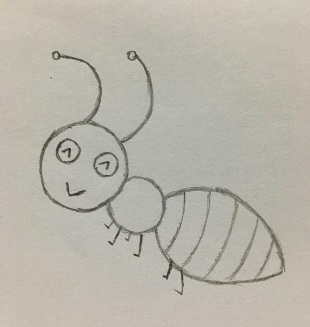 小蚂蚁简笔画 小蚂蚁简笔画彩色