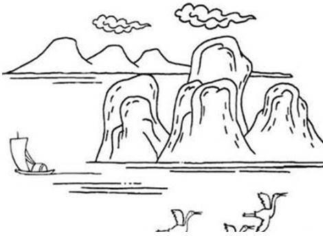 山水风景图片简笔画 绘画山水风景图片简笔画