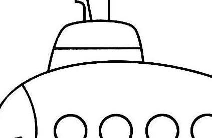 潜艇简笔画 军用潜艇简笔画