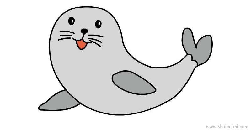 小海豹儿童画怎么画 小海豹简笔画图片大全