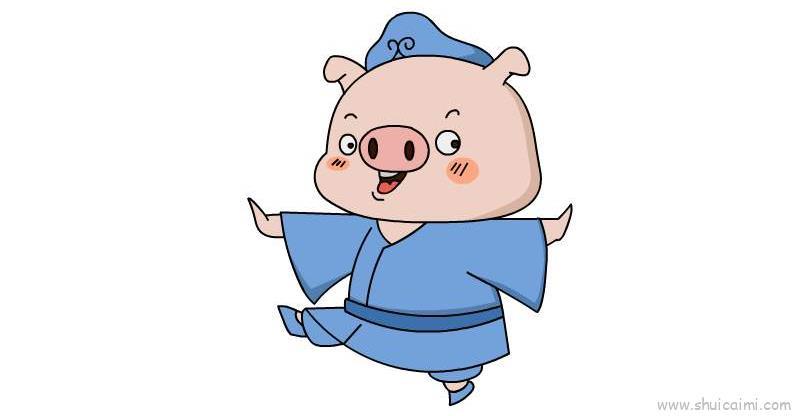 猪八戒儿童画怎么画 猪八戒简笔画顺序