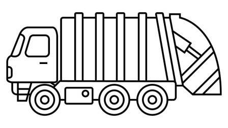 垃圾车简笔画 垃圾车简笔画彩色