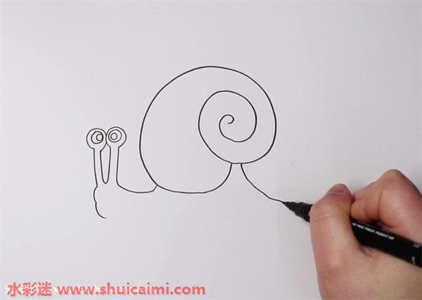蜗牛怎么画 蜗牛简笔画图片大全带颜色