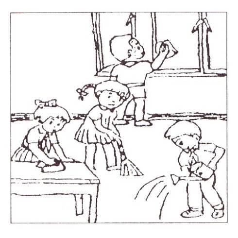 今天我值日简笔画 今天我值日简笔画图片