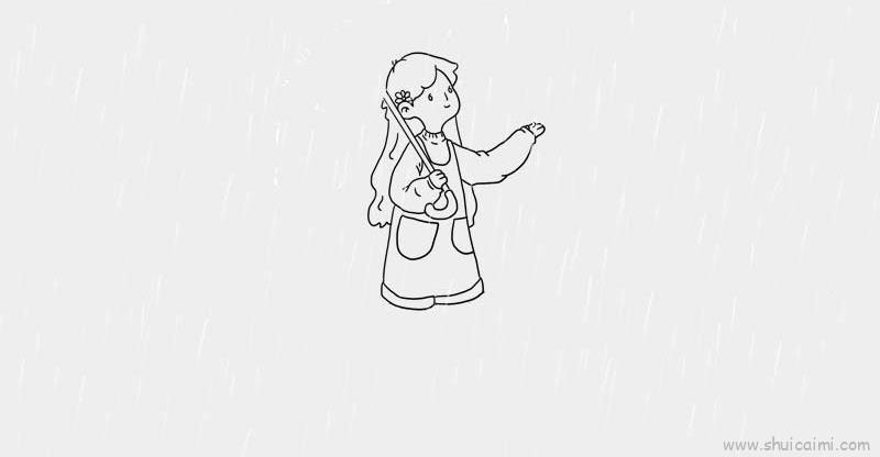 清明节打伞儿童画怎么画 清明节打伞简笔画图片大全