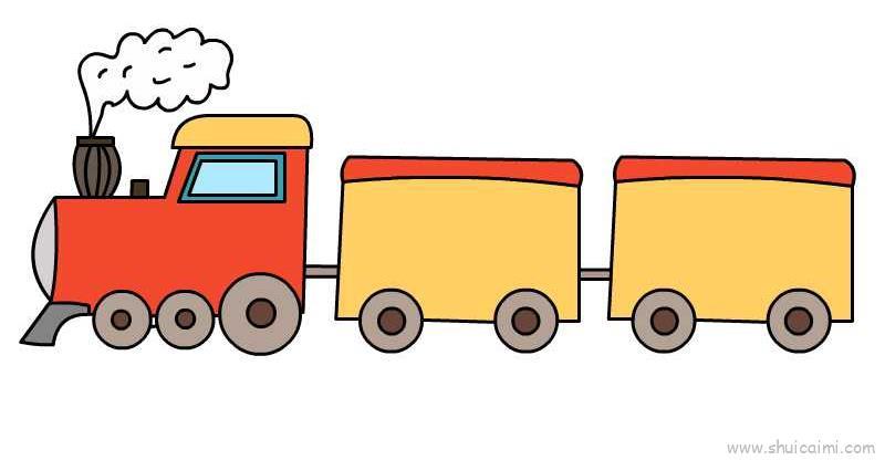 火车儿童画怎么画 火车简笔画画法