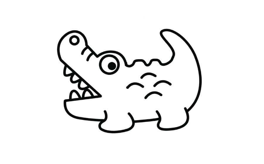 鳄鱼简笔画图片大全 鳄鱼简笔画图片大全可爱