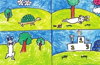 龟兔赛跑简笔画 龟兔赛跑简笔画图片大全