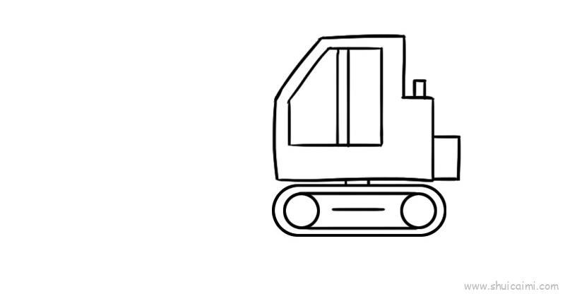 挖土机儿童画怎么画 挖土机简笔画图片大全