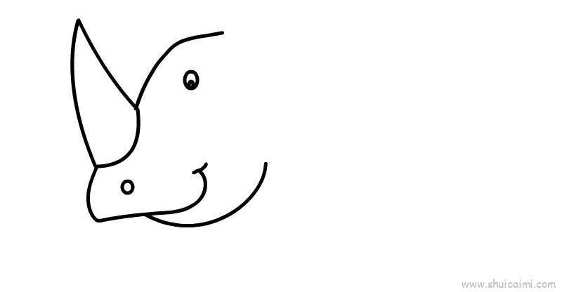 犀牛儿童画怎么画 犀牛简笔画图片大全