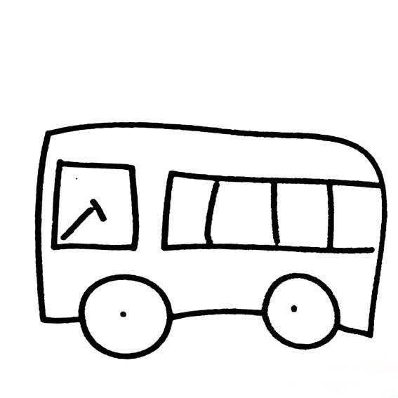公交车简笔画 公交车简笔画图片大全大图