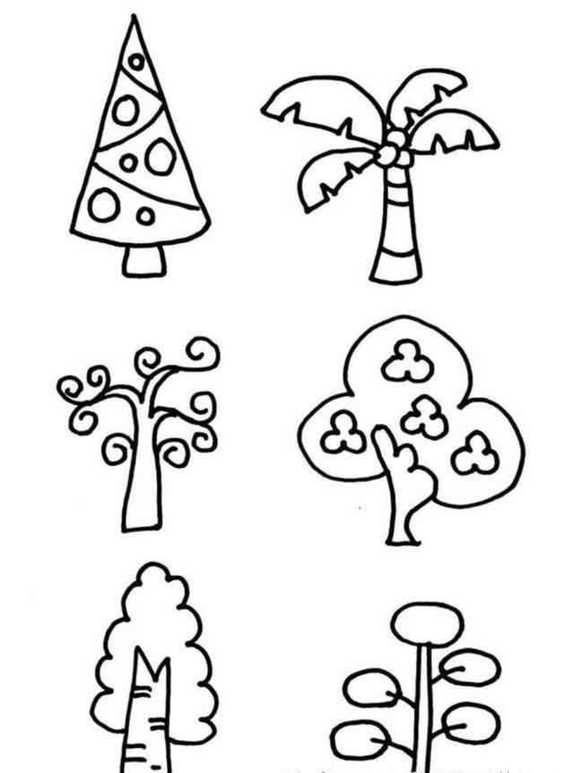 简笔画大树 简笔画大树图片