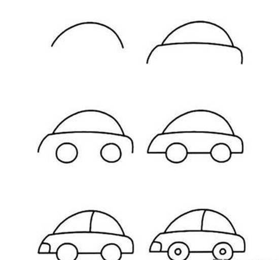 简笔画汽车 简笔画汽车图片大全儿童画