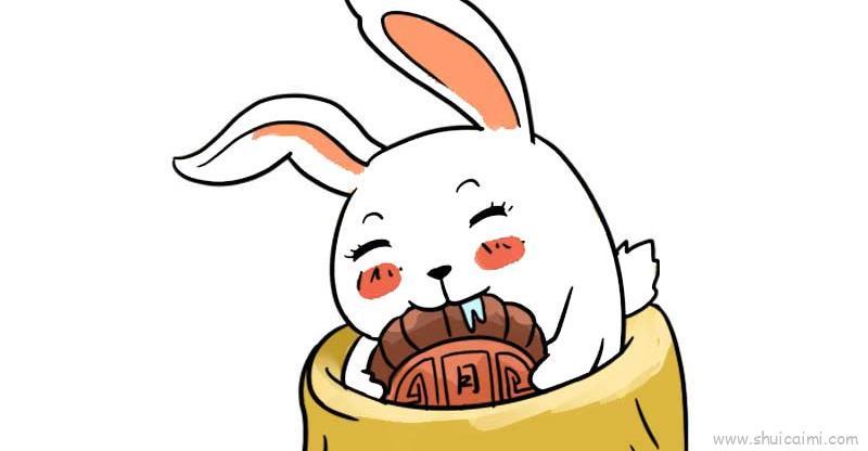吃月饼儿童画怎么画 吃月饼简笔画简单又好看