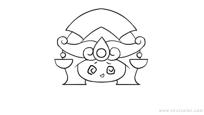 十二星座q版天秤座简笔画怎么画 十二星座q版天秤座简笔画图片