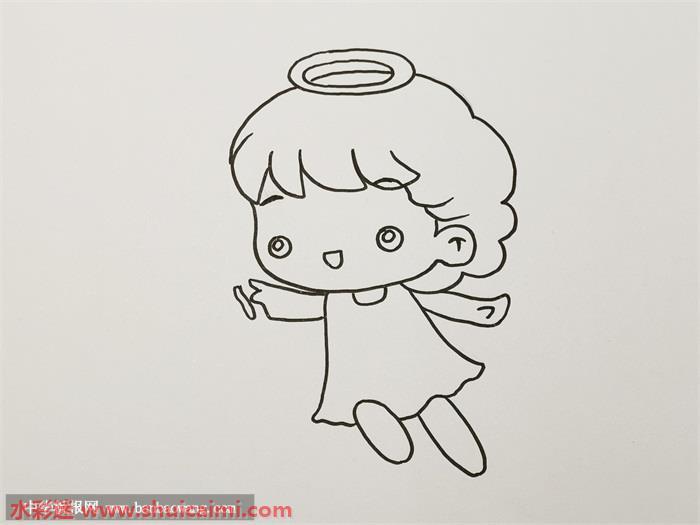 带翅膀小天使怎么画 带翅膀小天使简笔画简单彩色