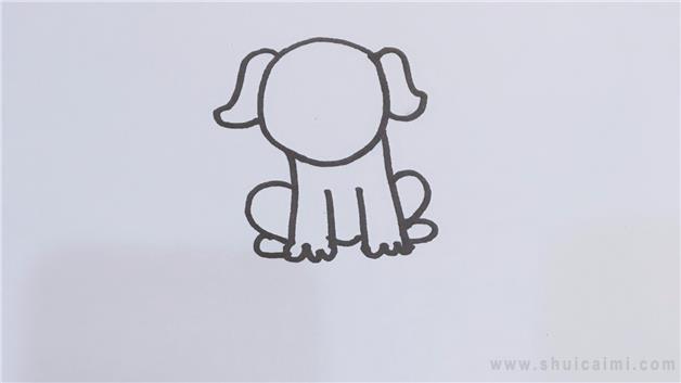 彩色小狗简笔画怎么画 彩色小狗简笔画图片