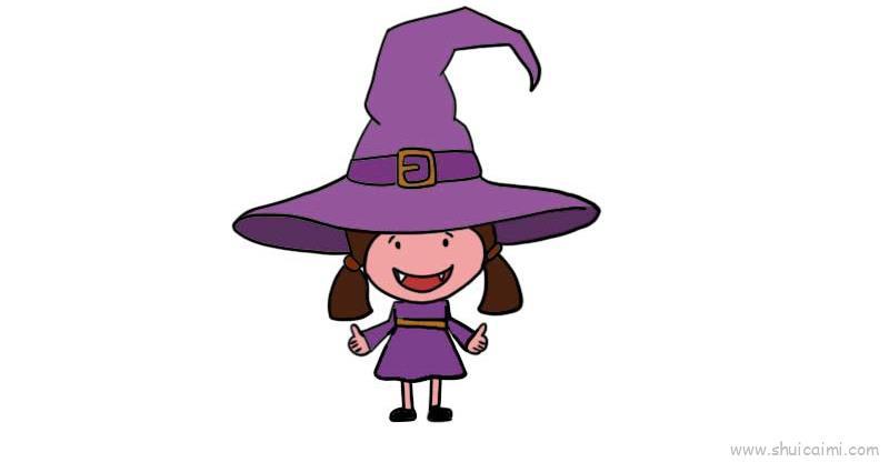 小女巫服装儿童画怎么画 小女巫服装简笔画简单
