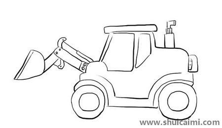 推土机儿童简笔画