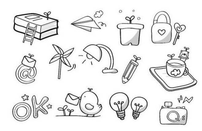 物品简笔画图片大全 物品简笔画图片大全带颜色