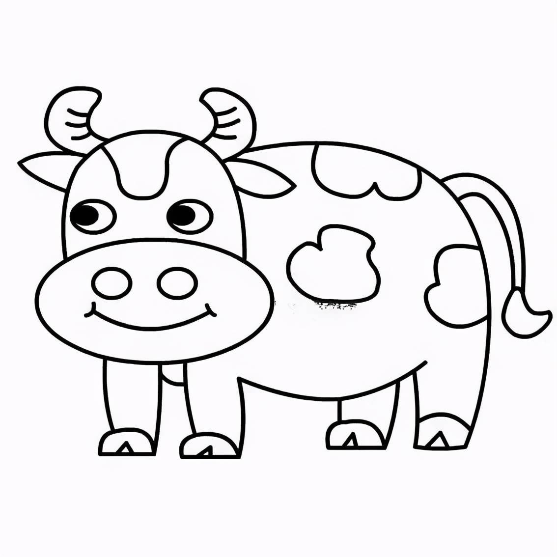 小牛简笔画 小牛简笔画图片可爱