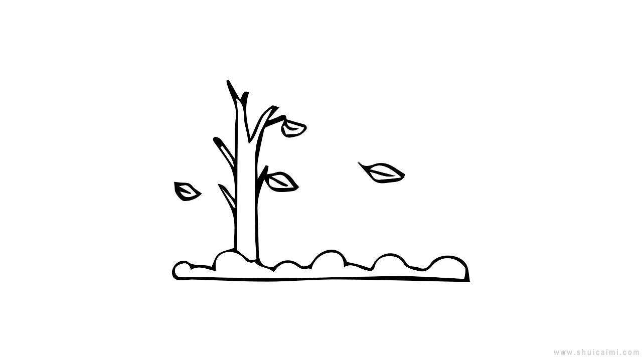 秋天风景简笔画怎么画 秋天风景简笔画步骤