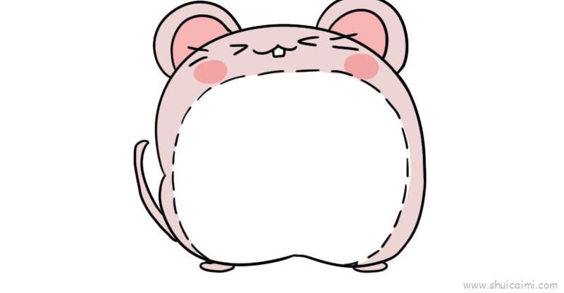 可爱老鼠边框儿童画怎么画 可爱老鼠边框简笔画步骤