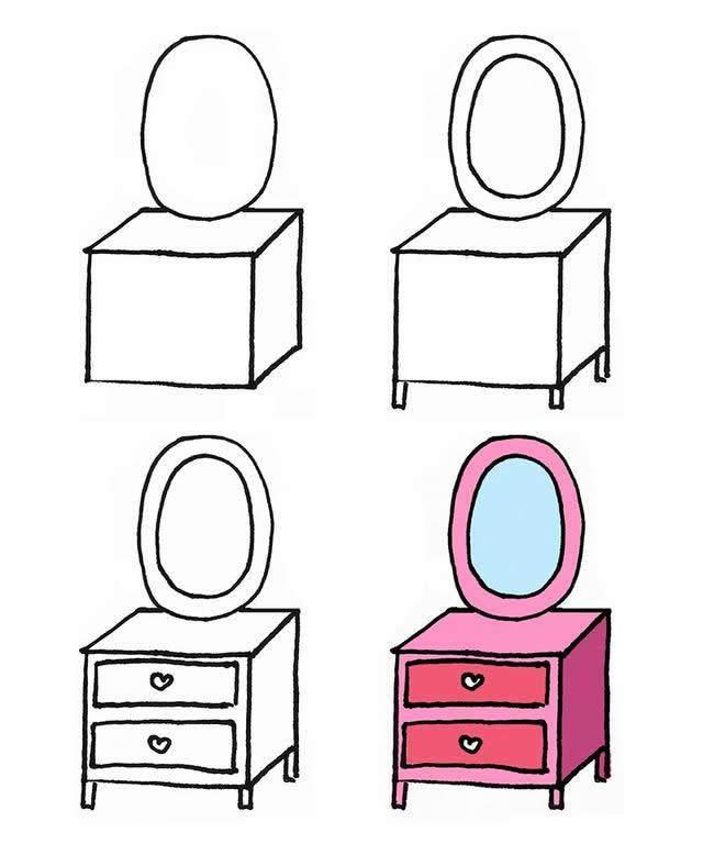 书桌简笔画 书桌简笔画简单又漂亮