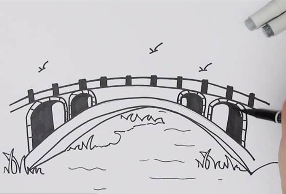 桥的简笔画 桥的简笔画图片