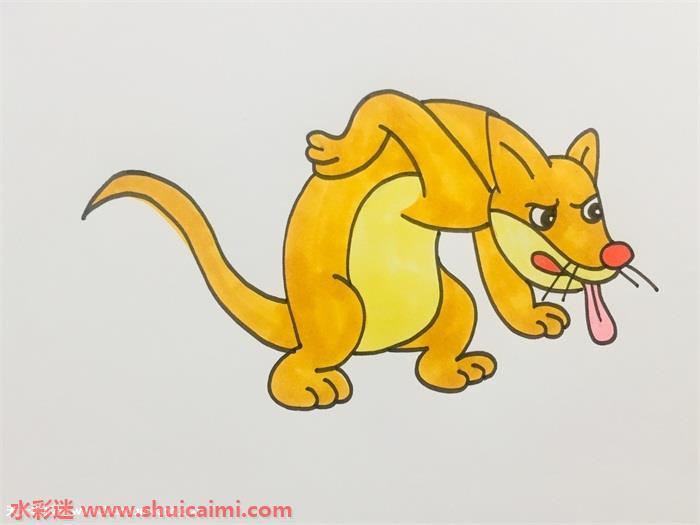 黄鼠狼怎么画 黄鼠狼简笔画简单彩色