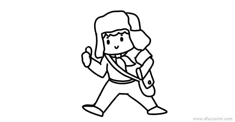 雷锋精神儿童画怎么画 雷锋精神简笔画好看