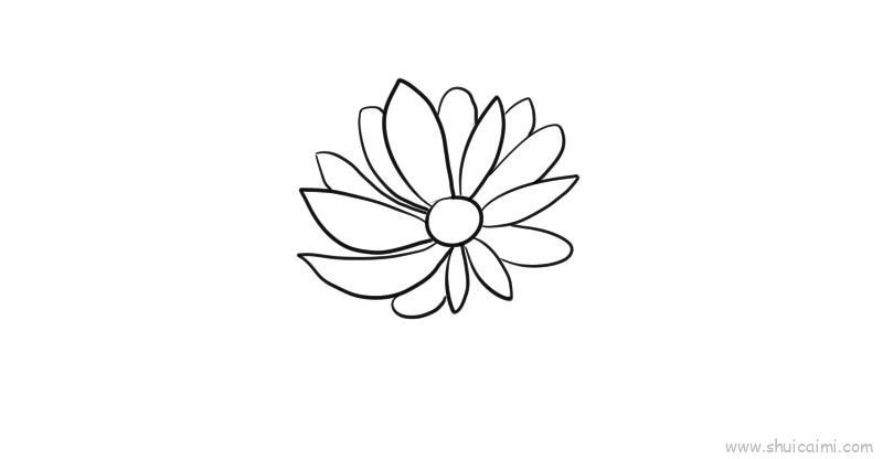菊花,菊花儿童画怎么画 菊花,菊花简笔画步骤
