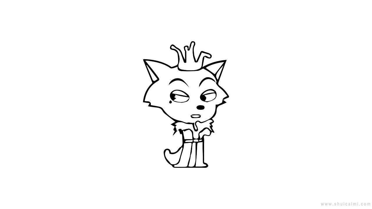 红太狼简笔画怎么画 红太狼简笔画简单