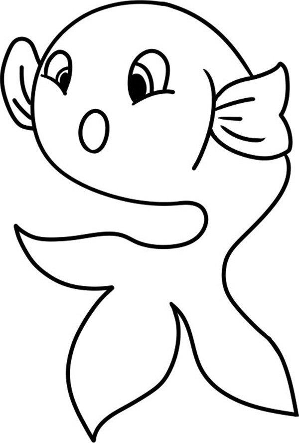 好奇的小金鱼简笔画怎么画 好奇的小金鱼简笔画画法